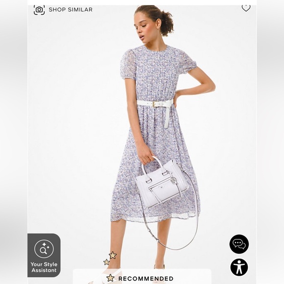 Michael Kors Floral Georgette Dress - Picture 1 of 12